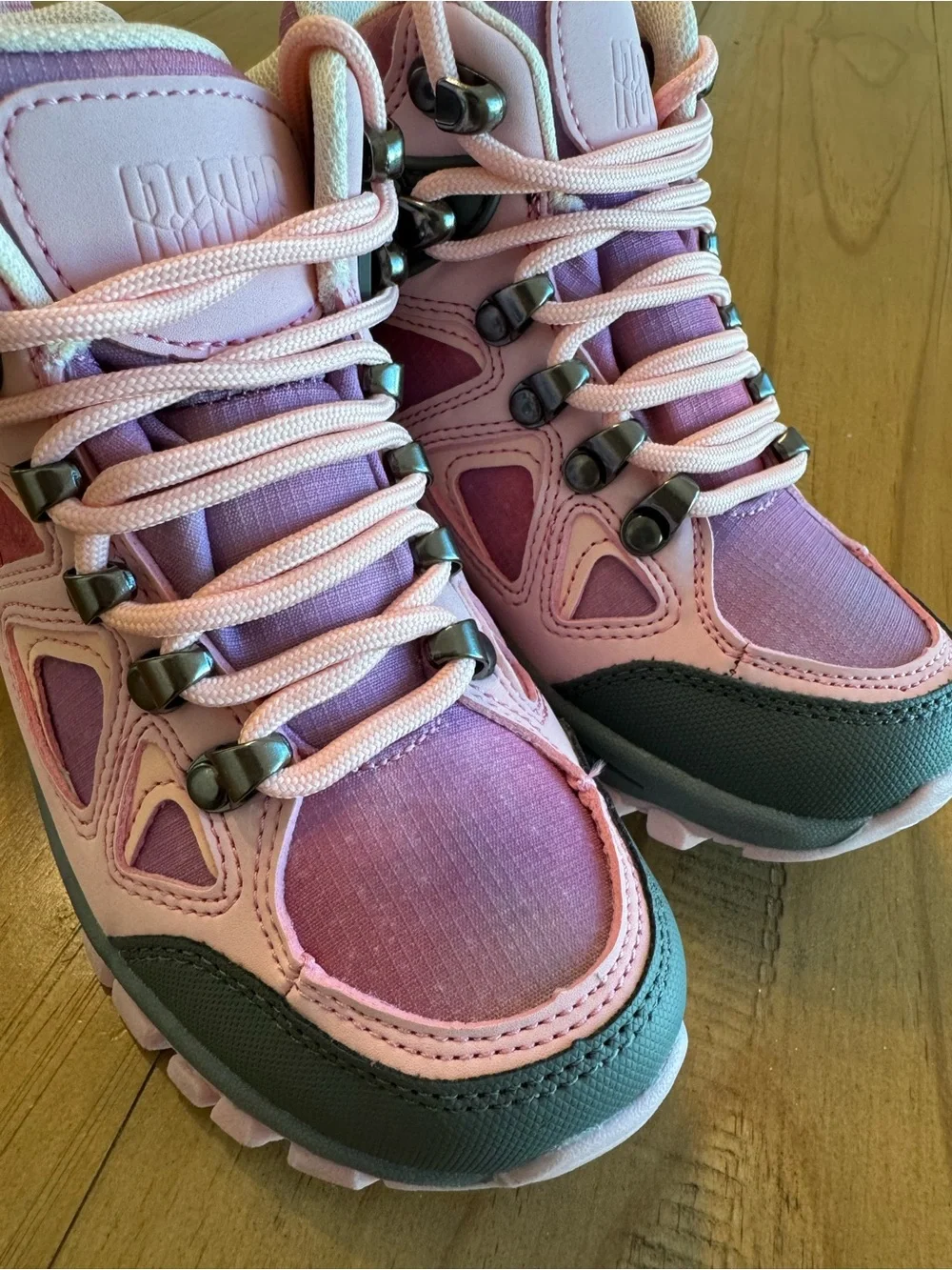 RCORD Kids Hiking Boots Pink Gray Little Kids Size 12 Water Resistant NIB